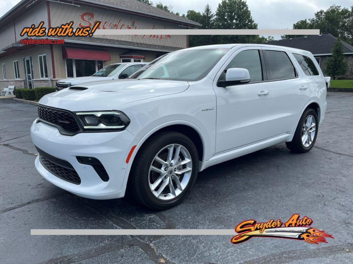 2021 WHITE DODGE DURANGO R/T - AWD (1C4SDJCT4MC) with an 5.7L engine, Automatic transmission, located at 101 S. Halleck St., DeMotte, 46310, (219) 987-2922, 41.202343, -87.198189 - Photo#0