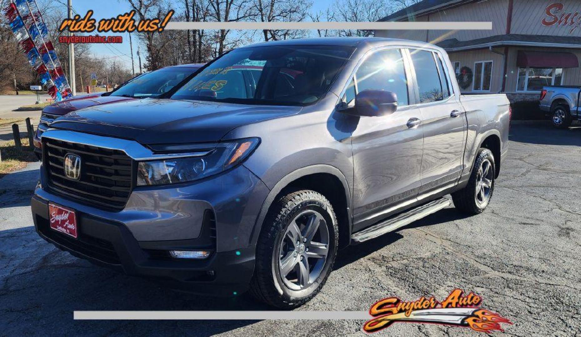 2022 GRAY HONDA RIDGELINE RTL - AWD (5FPYK3F52NB) with an 3.5L engine, Automatic transmission, located at 101 S. Halleck St., DeMotte, 46310, (219) 987-2922, 41.202343, -87.198189 - Photo#0