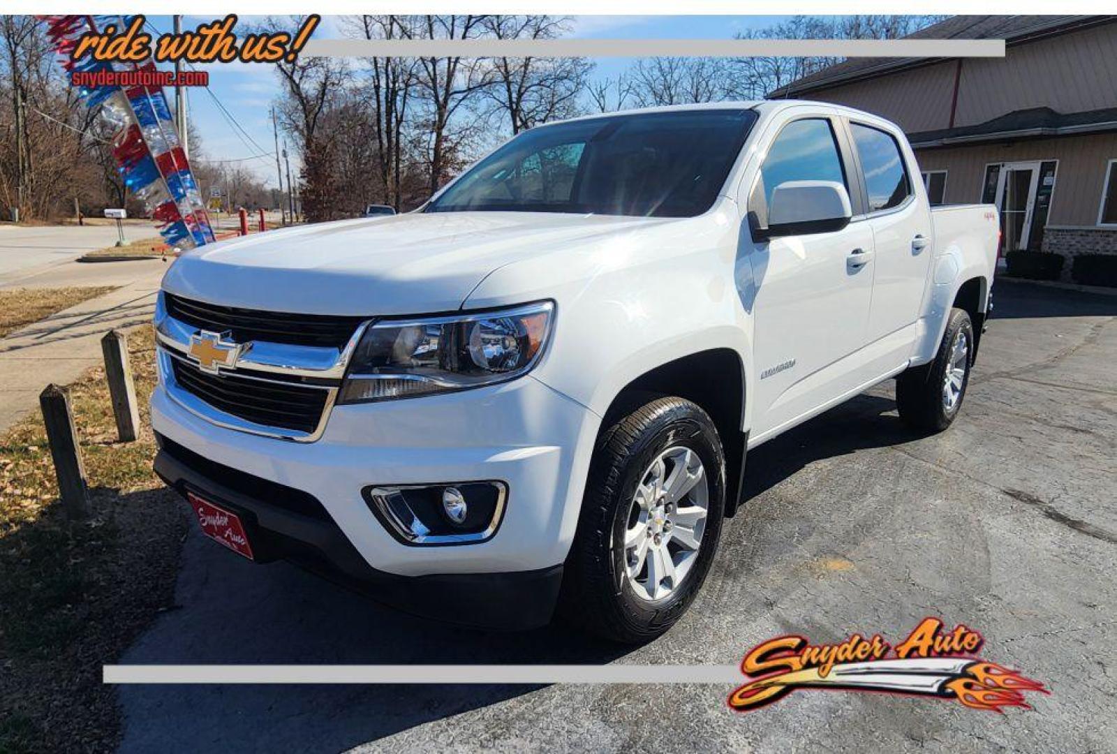 2020 WHITE CHEVROLET COLORADO LT - 4WD (1GCGTCEN9L1) with an 3.6L engine, Automatic transmission, located at 101 S. Halleck St., DeMotte, 46310, (219) 987-2922, 41.202343, -87.198189 - Photo#0