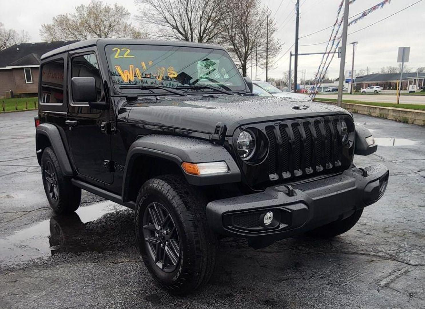 2022 BLACK JEEP WRANGLER SPORT - 4WD (1C4GJXAG8NW) with an 3.6L engine, Automatic transmission, located at 101 S. Halleck St., DeMotte, 46310, (219) 987-2922, 41.202343, -87.198189 - Photo#1