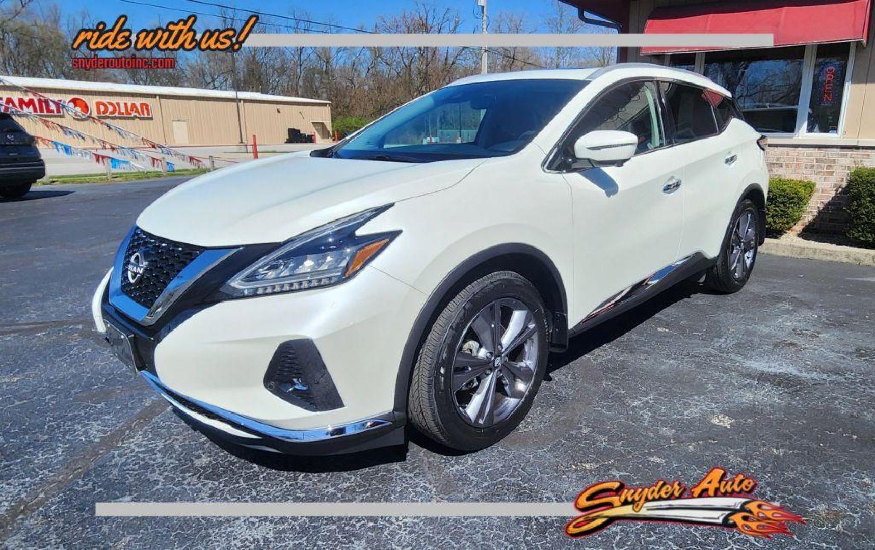 2023 WHITE NISSAN MURANO PLATINUM - AWD (5N1AZ2DS6PC) with an 3.5L engine, Automatic transmission, located at 101 S. Halleck St., DeMotte, 46310, (219) 987-2922, 41.202343, -87.198189 - Photo#0