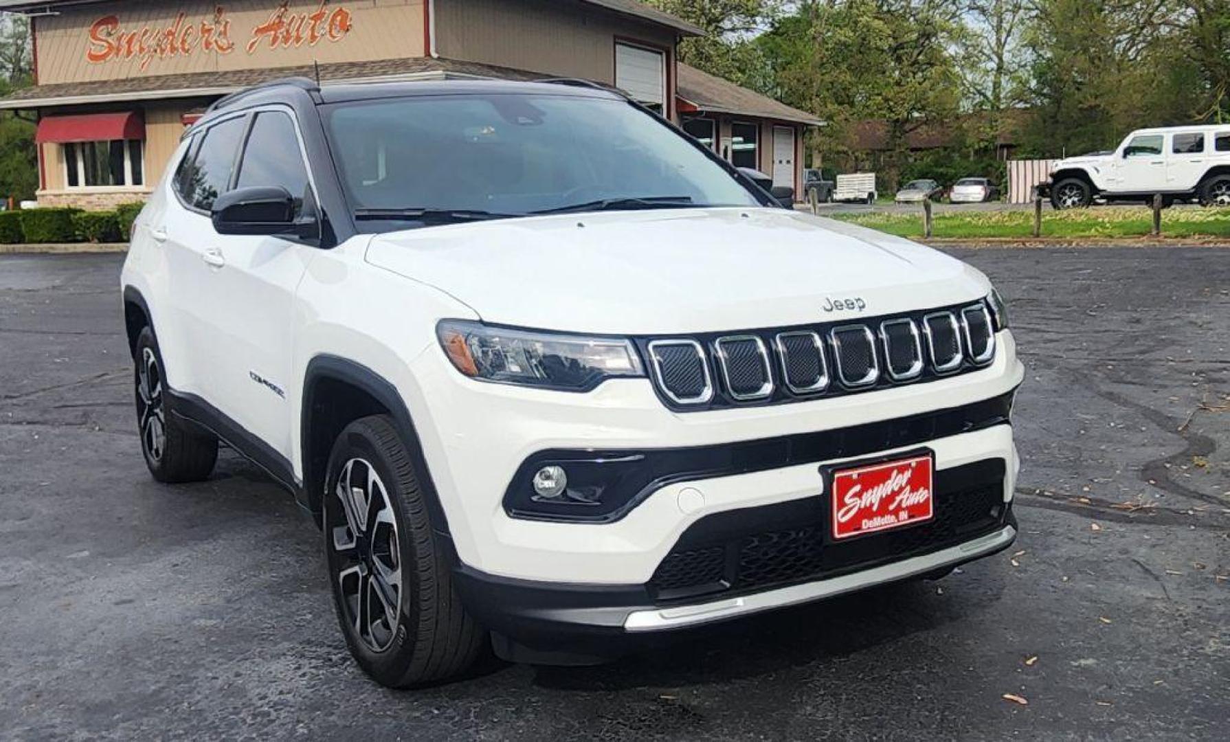 2022 WHITE JEEP COMPASS LIMITED - 4WD (3C4NJDCB3NT) with an 2.4L engine, Automatic transmission, located at 101 S. Halleck St., DeMotte, 46310, (219) 987-2922, 41.202343, -87.198189 - Photo#1