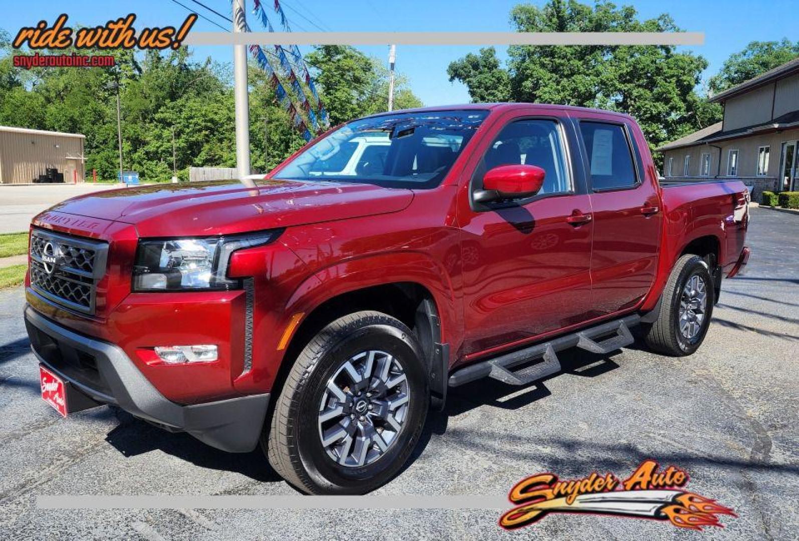 2022 RED NISSAN FRONTIER SV-4WD (1N6ED1EK9NN) with an 3.8L engine, Automatic transmission, located at 101 S. Halleck St., DeMotte, 46310, (219) 987-2922, 41.202343, -87.198189 - Photo#0