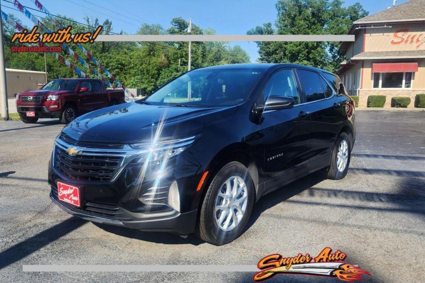 2023 BLACK CHEVROLET EQUINOX LT-AWD (3GNAXTEG7PL) with an 1.5L engine, Automatic transmission, located at 101 S. Halleck St., DeMotte, 46310, (219) 987-2922, 41.202343, -87.198189 - Photo#0