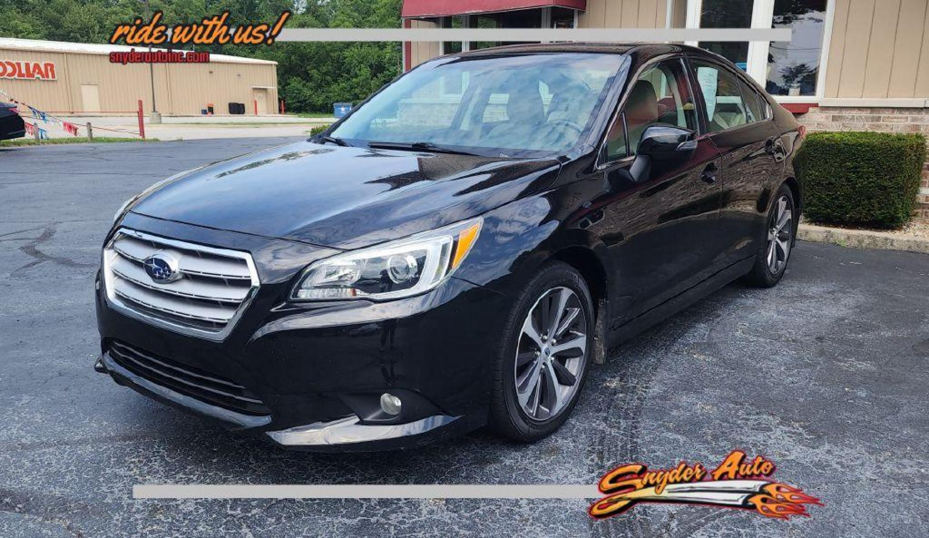 2015 BLACK SUBARU LEGACY 2.5I LIMITED -AWD (4S3BNBL63F3) with an 2.5L engine, Continuously Variable transmission, located at 101 S. Halleck St., DeMotte, 46310, (219) 987-2922, 41.202343, -87.198189 - Photo#0