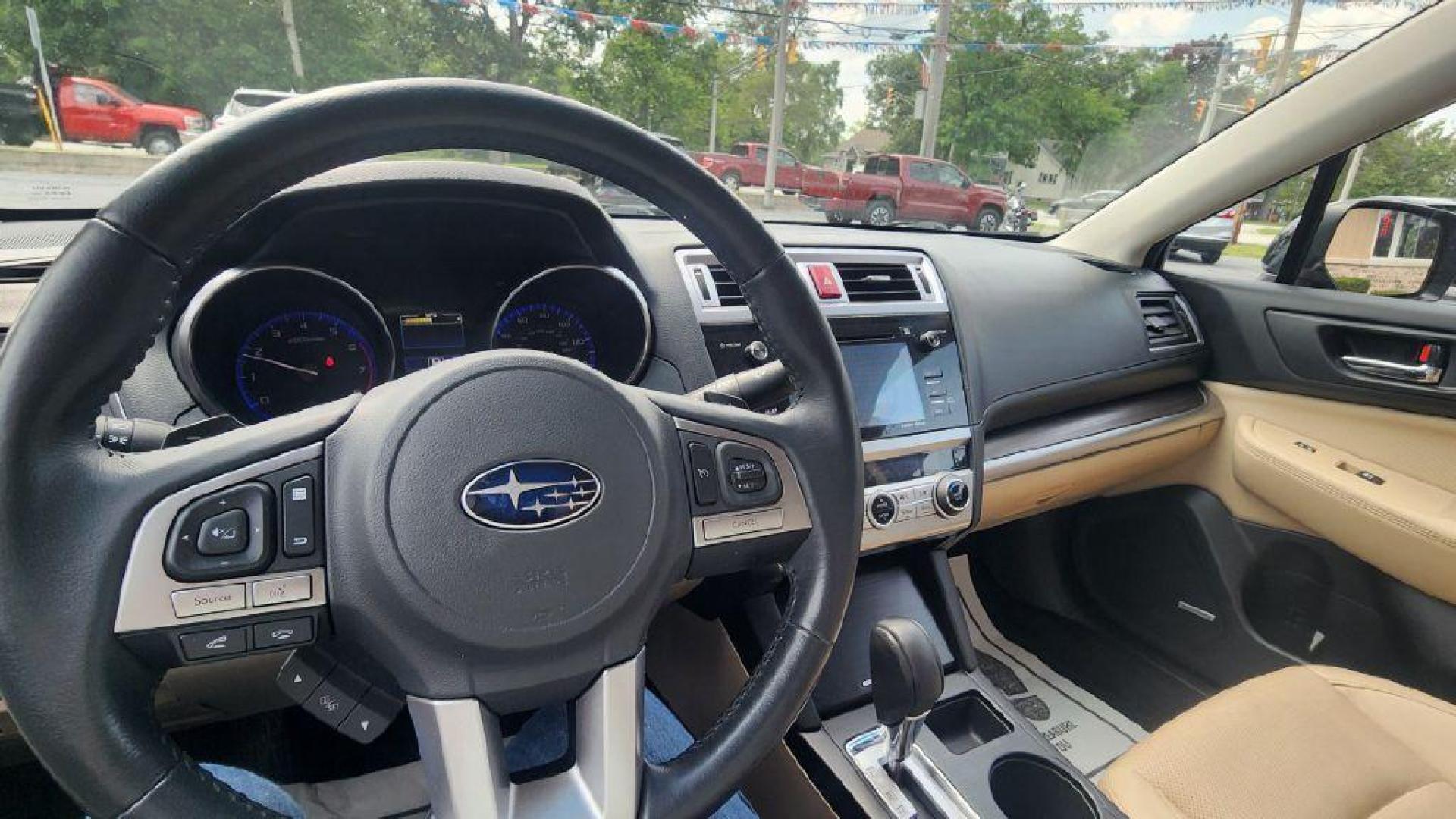 2015 BLACK SUBARU LEGACY 2.5I LIMITED -AWD (4S3BNBL63F3) with an 2.5L engine, Continuously Variable transmission, located at 101 S. Halleck St., DeMotte, 46310, (219) 987-2922, 41.202343, -87.198189 - Photo#9