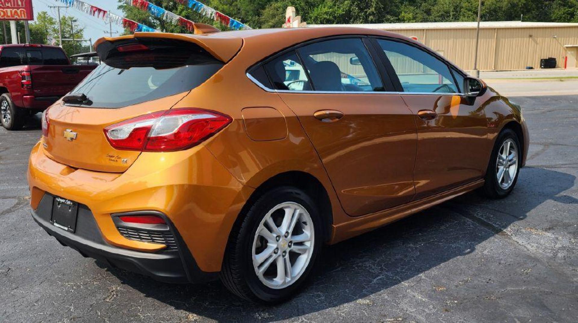 2017 ORANGE CHEVROLET CRUZE LT (3G1BE6SM4HS) with an 1.4L engine, Automatic transmission, located at 101 S. Halleck St., DeMotte, 46310, (219) 987-2922, 41.202343, -87.198189 - Photo#2