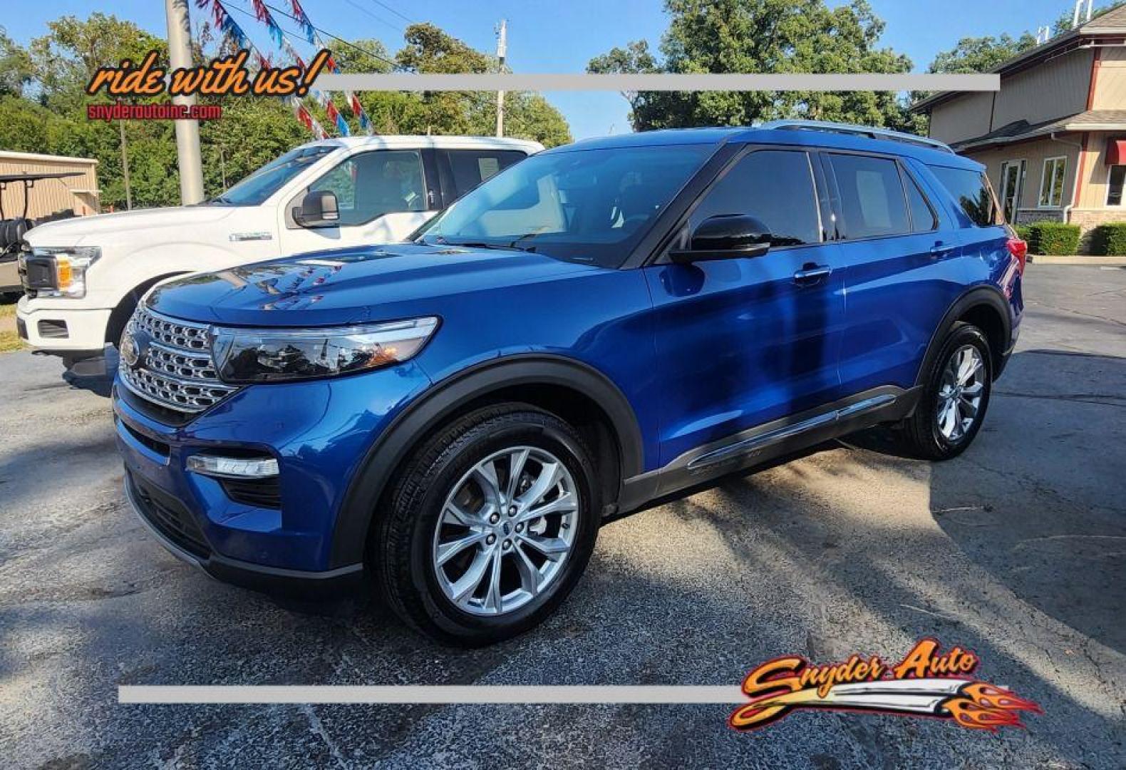 2022 BLUE FORD EXPLORER LIMITED -4WD (1FMSK8FHXNG) with an 2.3L engine, Automatic transmission, located at 101 S. Halleck St., DeMotte, 46310, (219) 987-2922, 41.202343, -87.198189 - Photo#0