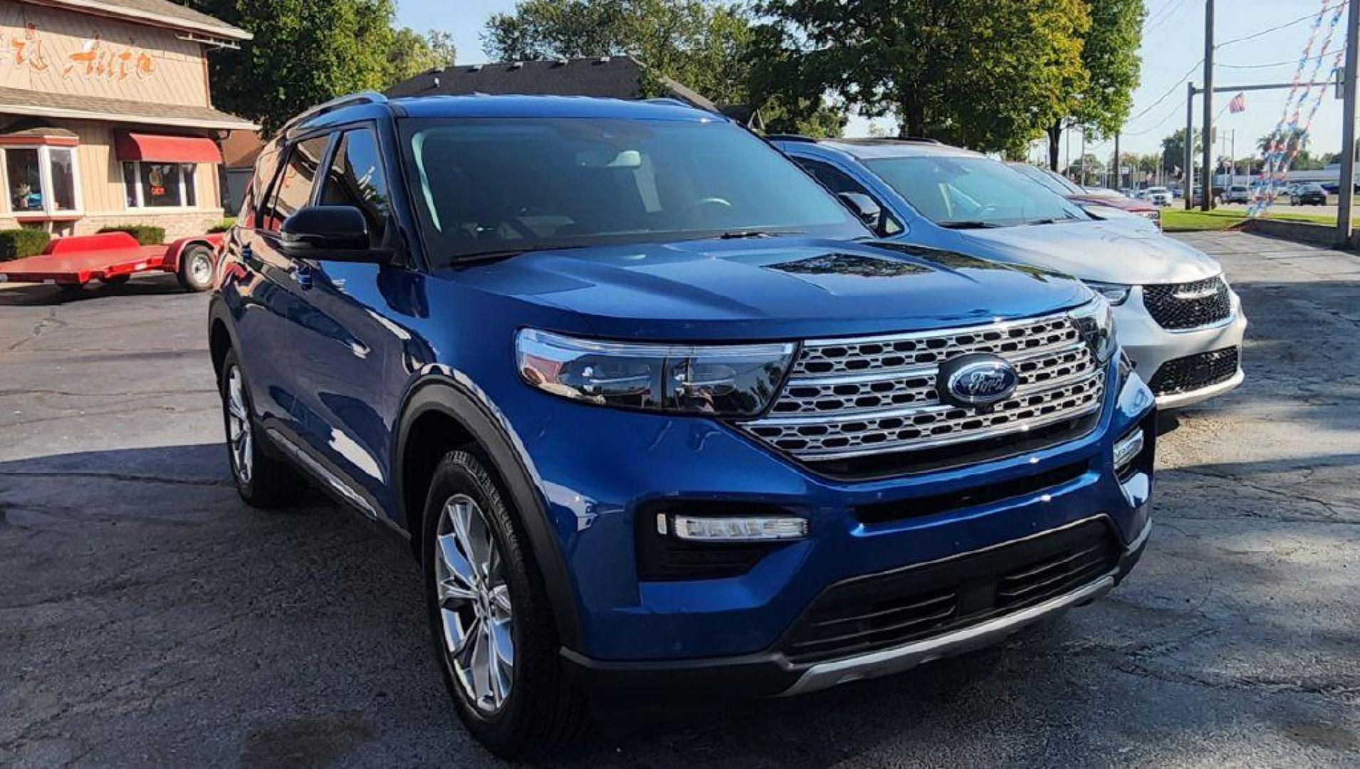 2022 BLUE FORD EXPLORER LIMITED -4WD (1FMSK8FHXNG) with an 2.3L engine, Automatic transmission, located at 101 S. Halleck St., DeMotte, 46310, (219) 987-2922, 41.202343, -87.198189 - Photo#1