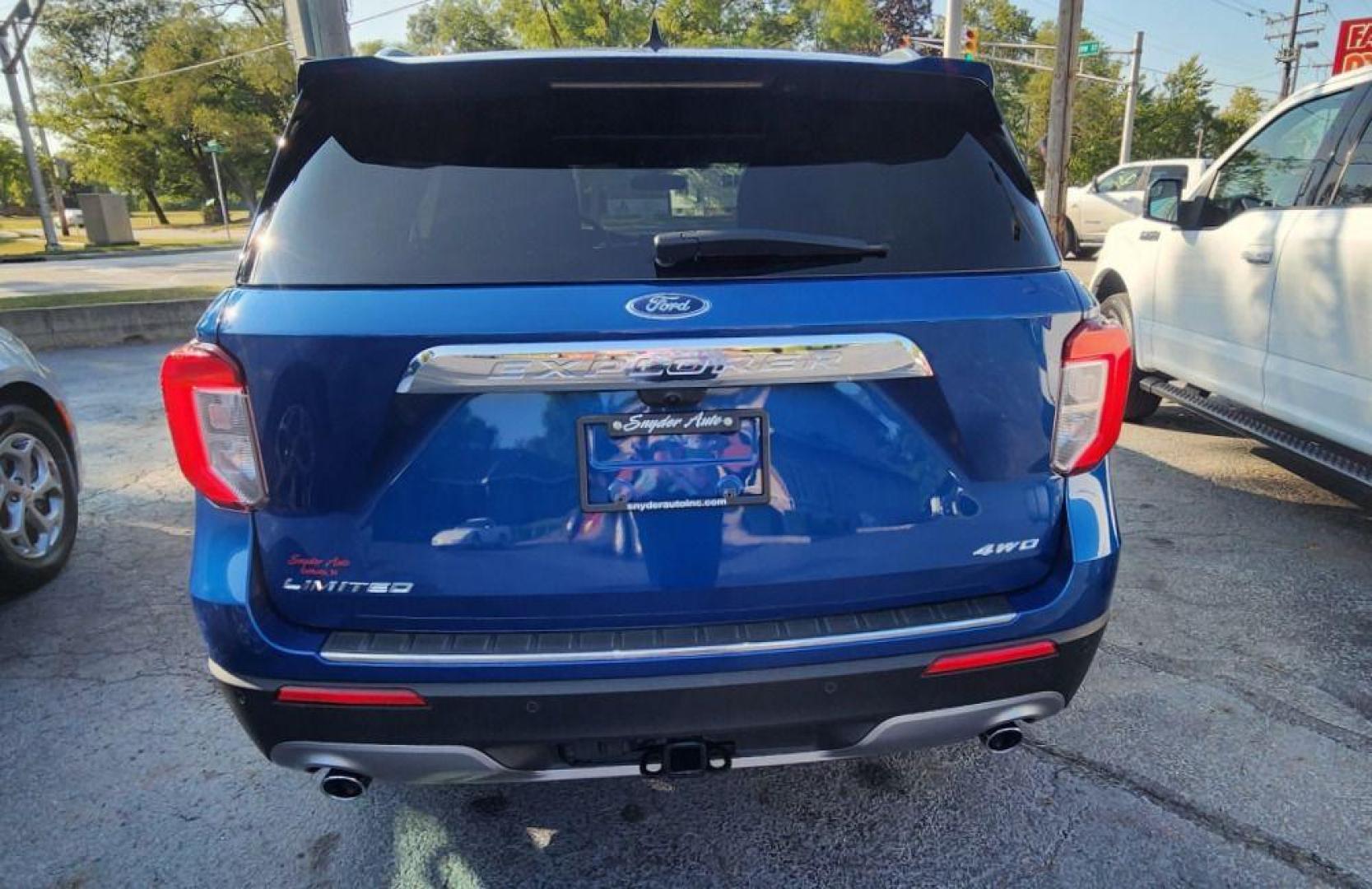 2022 BLUE FORD EXPLORER LIMITED -4WD (1FMSK8FHXNG) with an 2.3L engine, Automatic transmission, located at 101 S. Halleck St., DeMotte, 46310, (219) 987-2922, 41.202343, -87.198189 - Photo#27