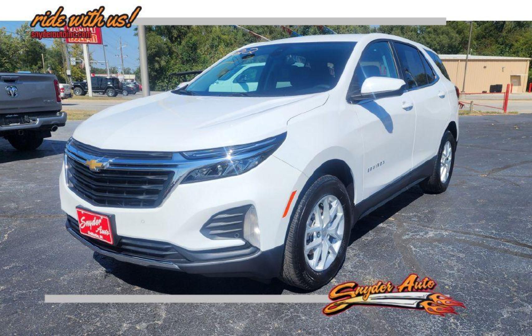 2022 WHITE CHEVROLET EQUINOX LT - AWD (3GNAXUEV6NL) with an 1.5L engine, Automatic transmission, located at 101 S. Halleck St., DeMotte, 46310, (219) 987-2922, 41.202343, -87.198189 - Photo#0