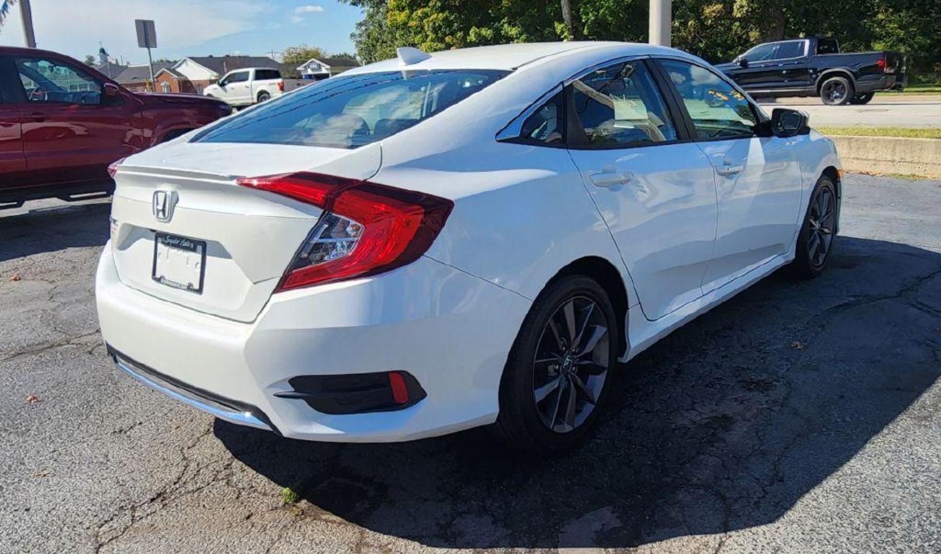 2021 WHITE HONDA CIVIC EX - FWD (19XFC1F31ME) with an 1.5L engine, Continuously Variable transmission, located at 101 S. Halleck St., DeMotte, 46310, (219) 987-2922, 41.202343, -87.198189 - Photo#2