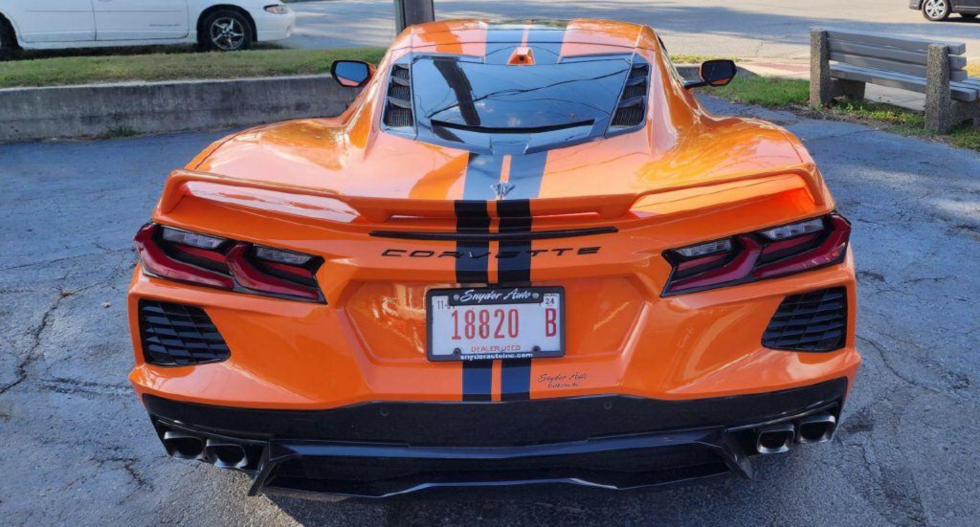 2023 ORANGE CHEVROLET CORVETTE STINGRAY 2LT - RWD (1G1YB2D41P5) with an 6.2L engine, Automatic transmission, located at 101 S. Halleck St., DeMotte, 46310, (219) 987-2922, 41.202343, -87.198189 - Photo#4