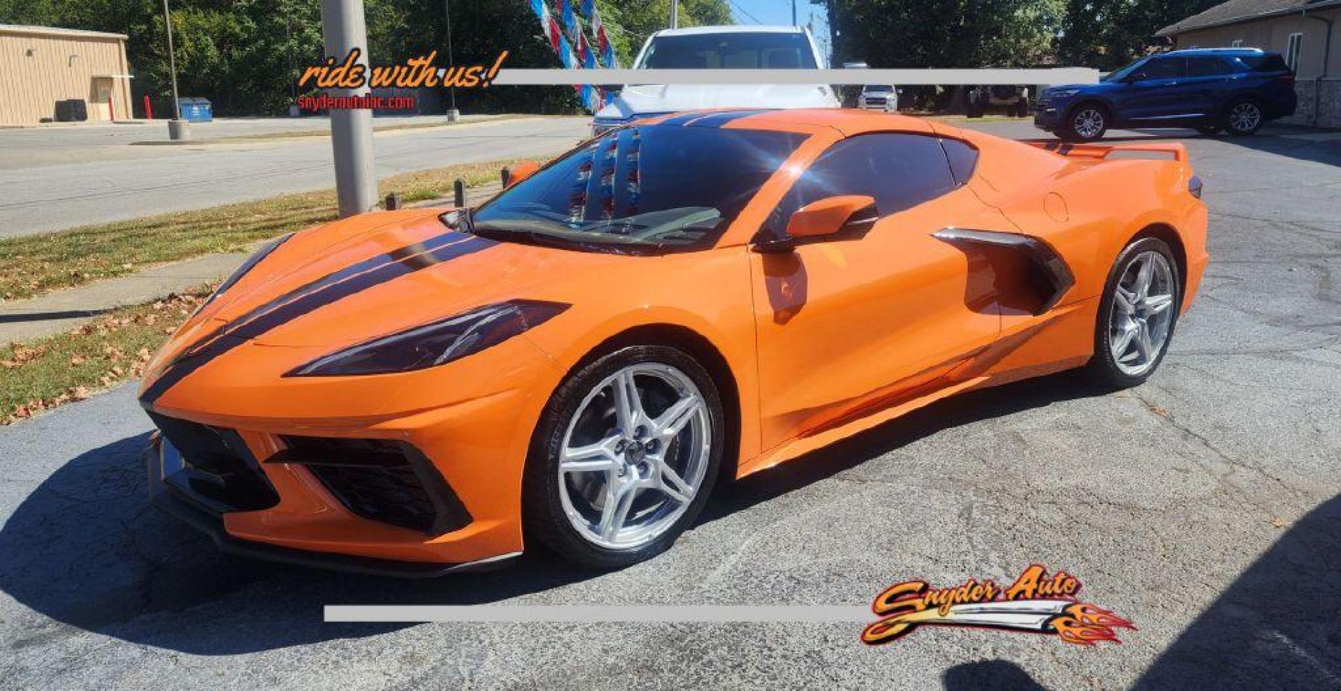 2023 ORANGE CHEVROLET CORVETTE STINGRAY 2LT - RWD (1G1YB2D41P5) with an 6.2L engine, Automatic transmission, located at 101 S. Halleck St., DeMotte, 46310, (219) 987-2922, 41.202343, -87.198189 - Photo#0