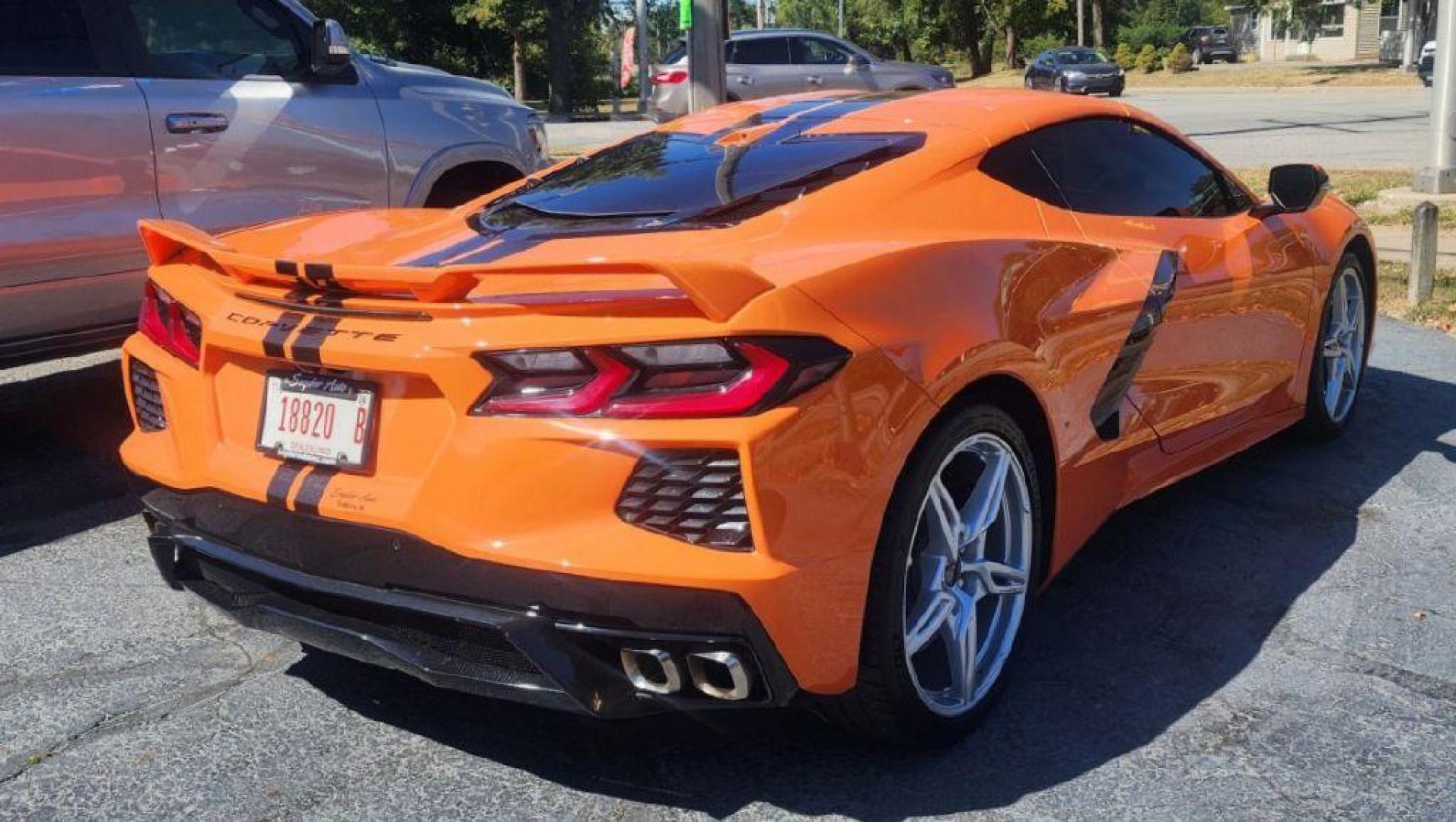 2023 ORANGE CHEVROLET CORVETTE STINGRAY 2LT - RWD (1G1YB2D41P5) with an 6.2L engine, Automatic transmission, located at 101 S. Halleck St., DeMotte, 46310, (219) 987-2922, 41.202343, -87.198189 - Photo#2