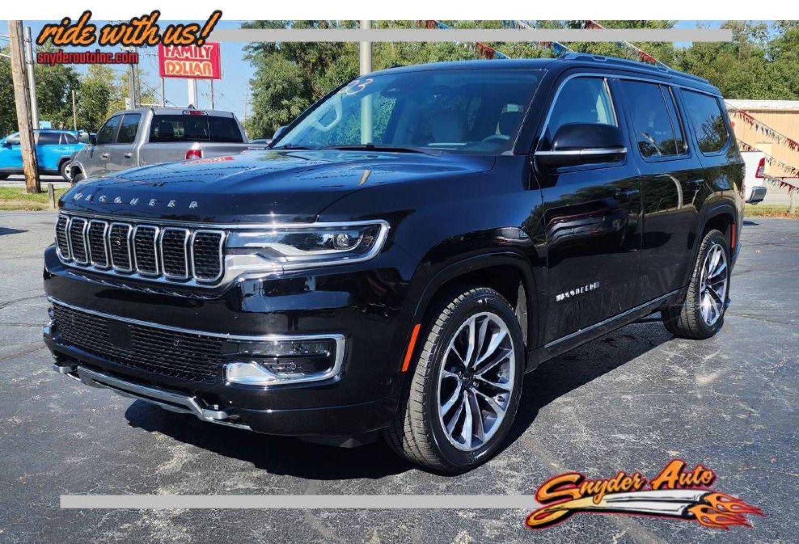 2023 BLACK JEEP WAGONEER SERIES III -4WD (1C4SJVDP6PS) with an 3.0L engine, Automatic transmission, located at 101 S. Halleck St., DeMotte, 46310, (219) 987-2922, 41.202343, -87.198189 - Photo#0