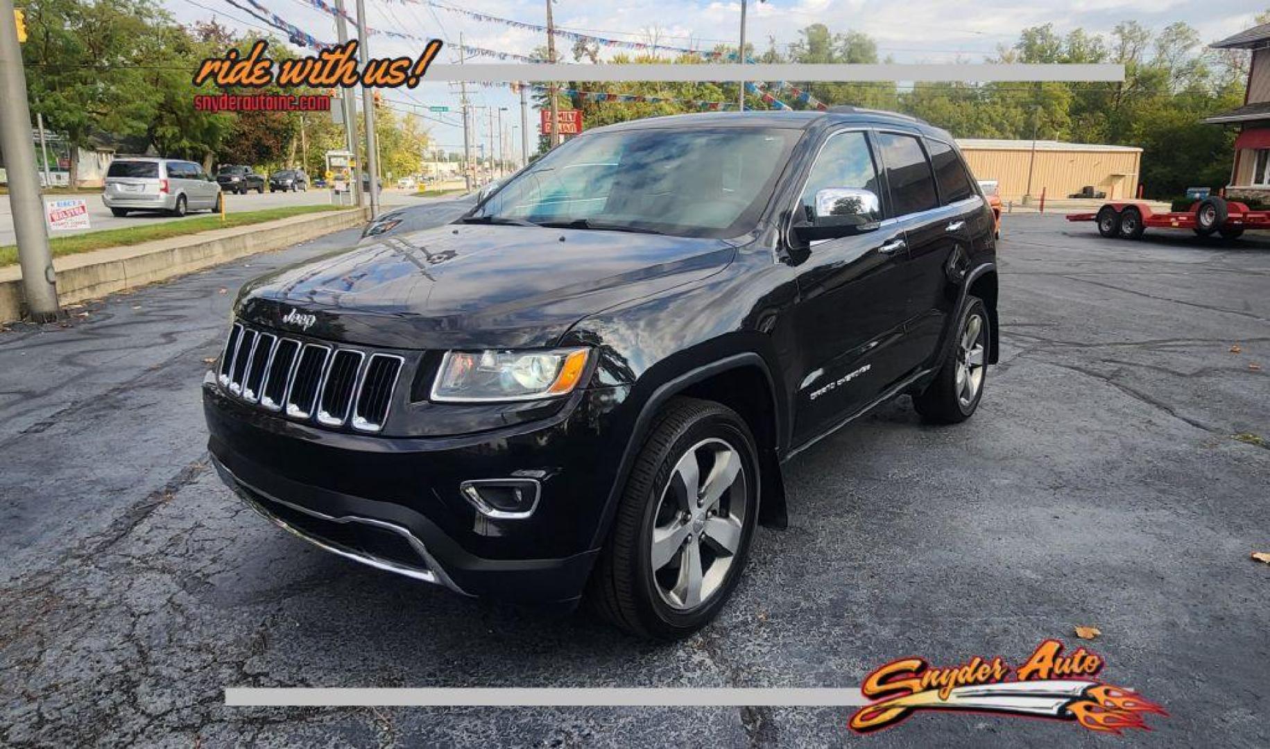 2015 BLACK JEEP GRAND CHEROKEE LIMITED - 4WD (1C4RJFBG0FC) with an 3.6L engine, Automatic transmission, located at 101 S. Halleck St., DeMotte, 46310, (219) 987-2922, 41.202343, -87.198189 - Photo#0